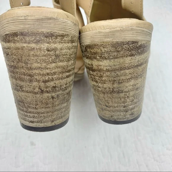 Sophia Milano Leather Slingback Sandals Size 9 Beige Made in Italy - Picture 8 of 13